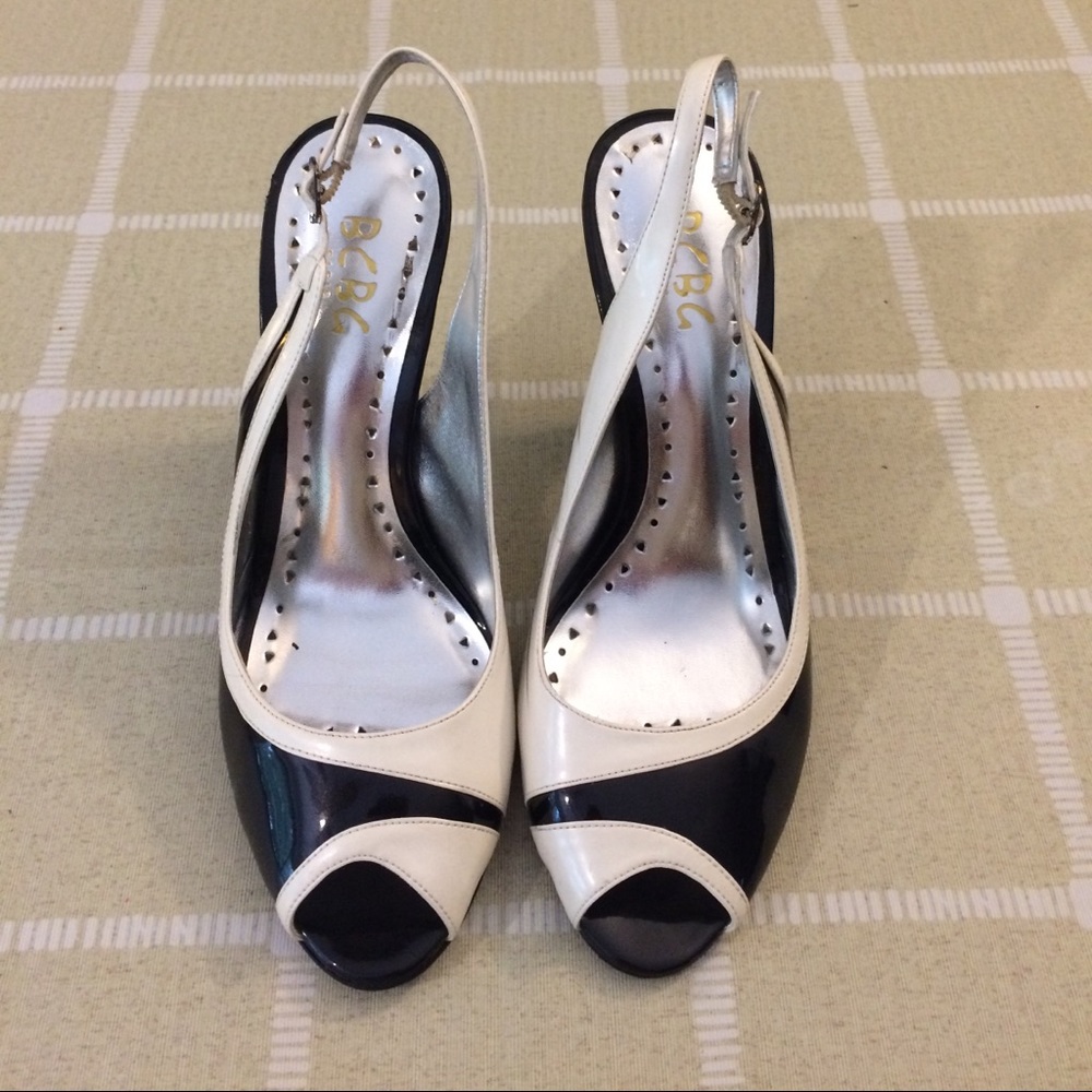 BCBG Black and White Heels. Women’s size 8 1/2 B.
